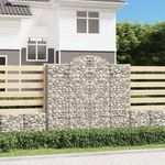 VIDAXL Paniers a gabions arques 3 pcs 200x50x180/200 cm Fer galvanise
