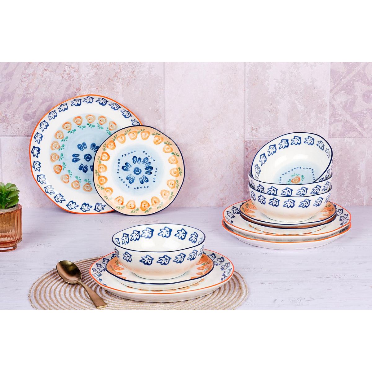 BJORN Service Les Essentiels NAPOLI - 12 pièces - Agrume