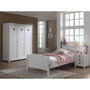 Voir la diapositive 1 : Paris Prix Pack - Lit Enfant, Sommier, Chevet & Armoire 3 Portes  Amori  90x200cm Blanc