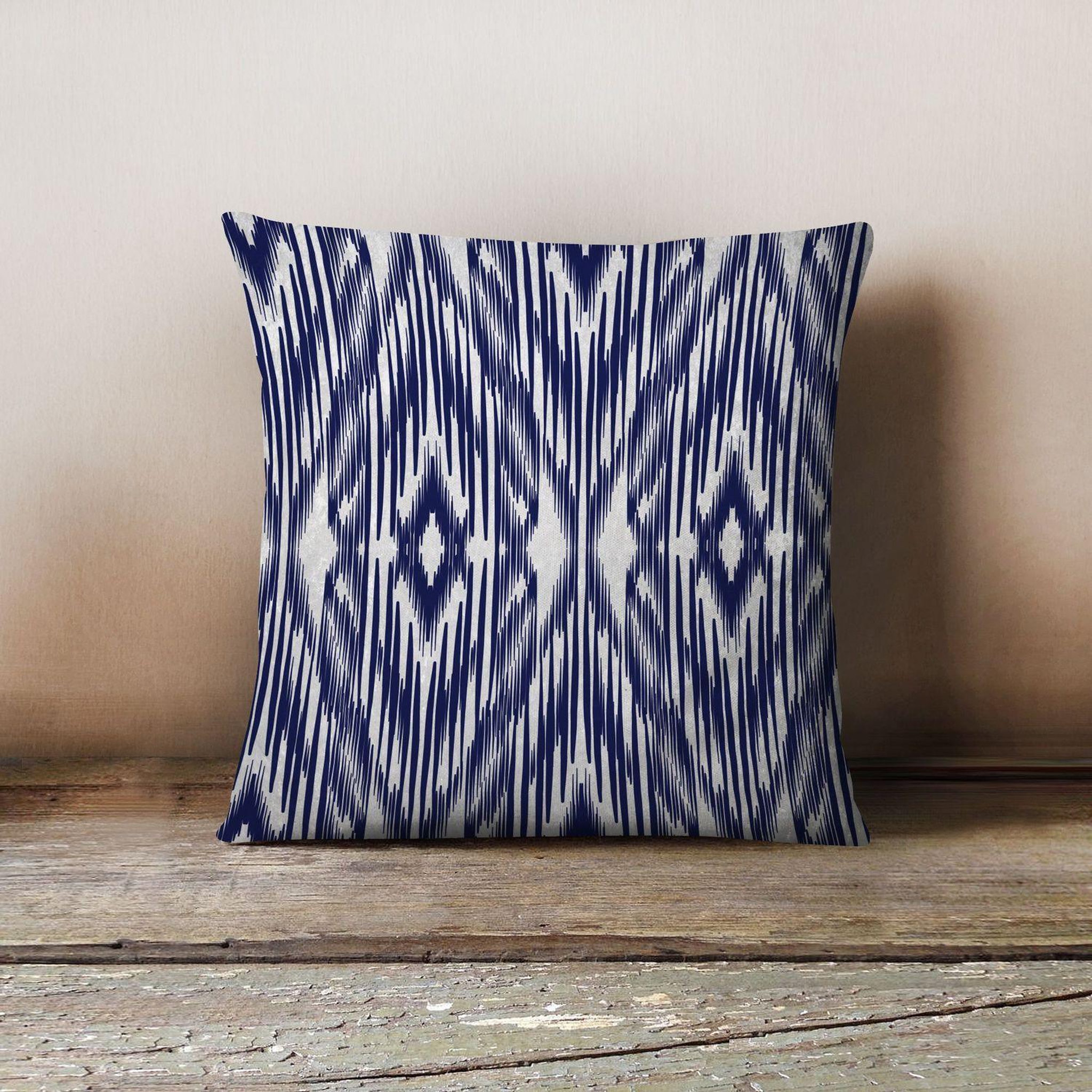 Voir la diapositive 2 : HOME MANIA Housse de coussin en velours louka - l. 43 x l. 43 cm - bleu