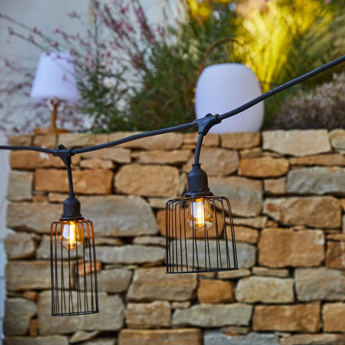 Lumisky Guirlande chapeau métal NEMA Noir Metal 6M 10xE27