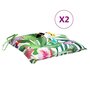 Voir la diapositive 2 : VIDAXL Coussins de chaise lot de 2 multicolore 50x50x7 cm tissu oxford