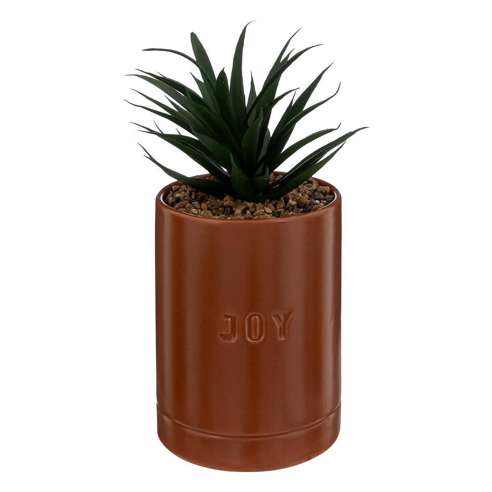 Voir la diapositive 1 : ATMOSPHERA Plante artificielle en pot  joy  20cm marron