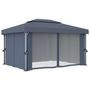 Voir la diapositive 3 : VIDAXL Tonnelle avec rideau 4x3 m Anthracite Aluminium