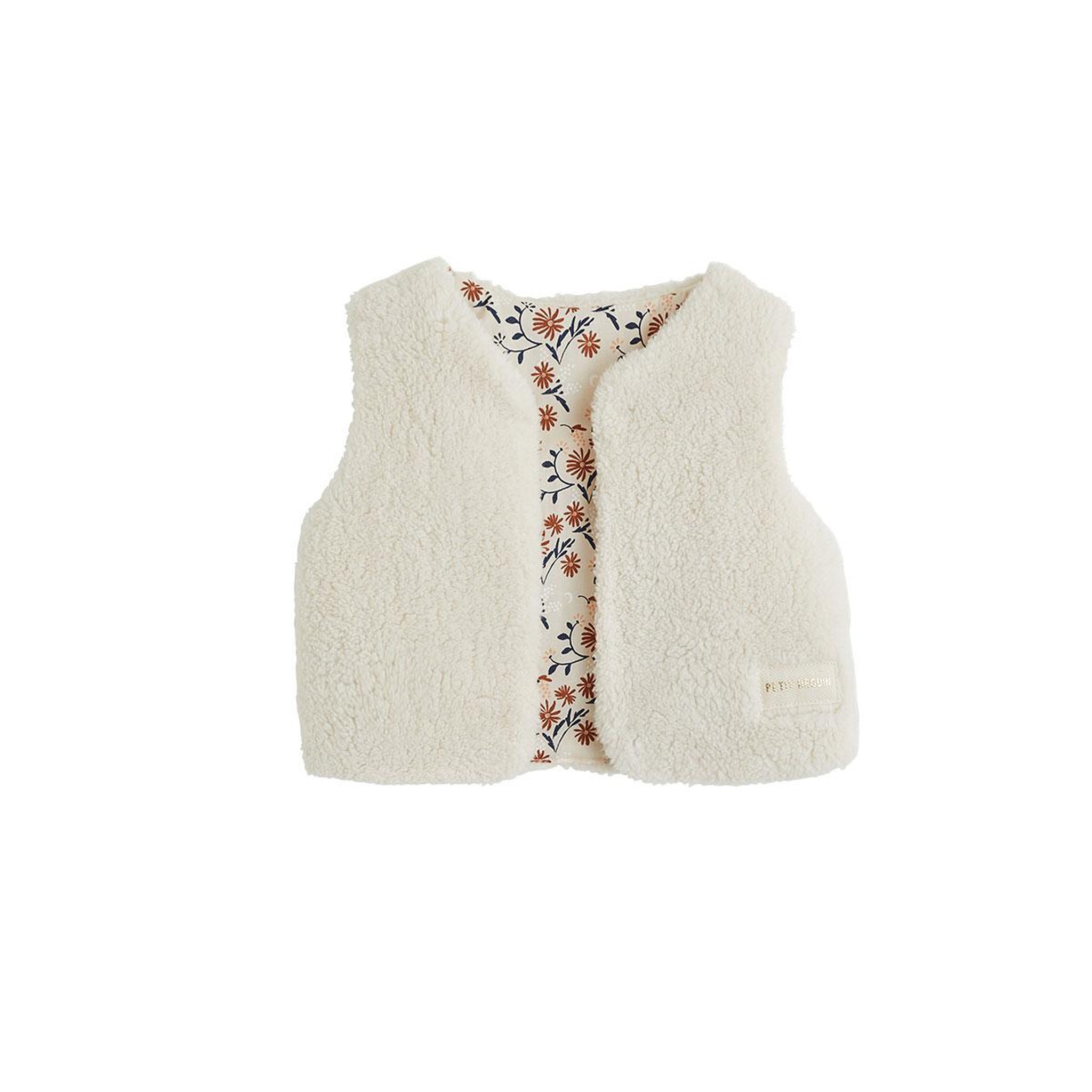 Voir la diapositive 1 : PETIT BEGUIN Veste sans manches bébé réversible en sherpa Ollie