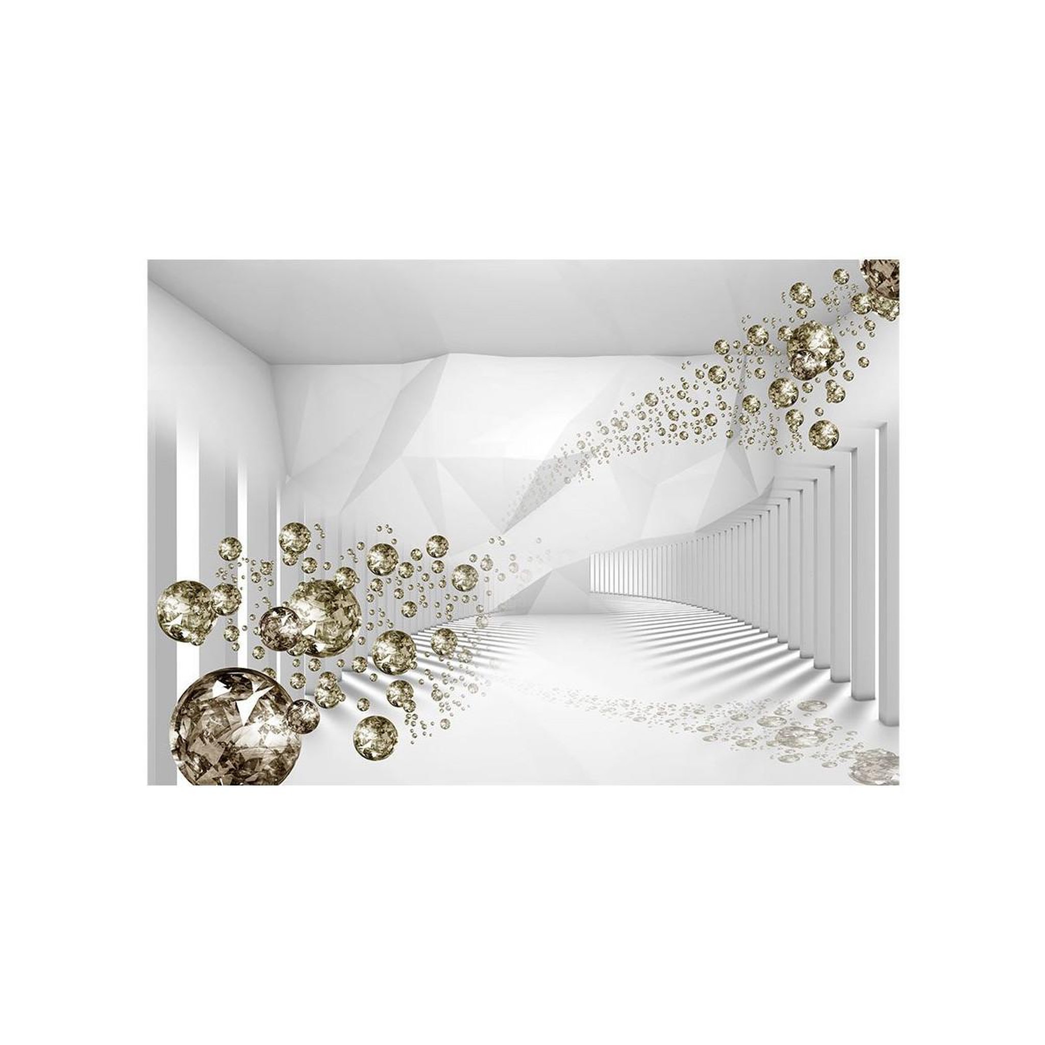 Voir la diapositive 2 : Paris Prix Papier Peint  Diamond Corridor Grey