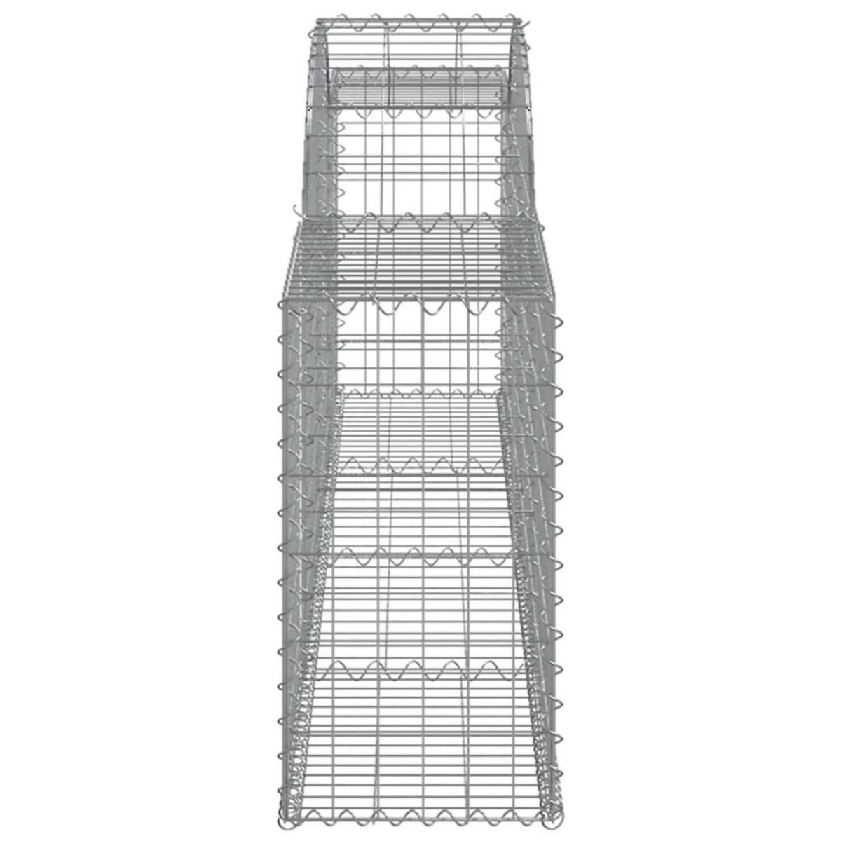 VIDAXL Paniers a gabions arques 6 pcs 300x30x60/80 cm Fer galvanise