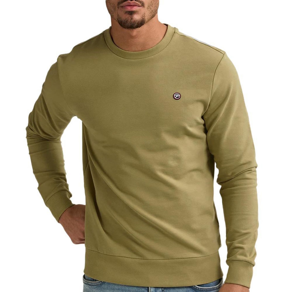 Petrol Industries Sweat  Kaki Homme Petrol Industries Neck