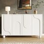 Voir la diapositive 4 : MERAX Buffet 4 porte(s) 0 tiroir(s) - 120 cm blanc mdf