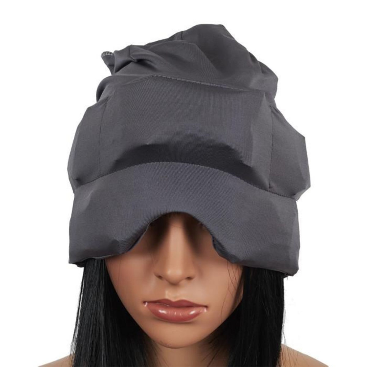 Paris Prix Bonnet pour Tête & Yeux  Effet Froid  23cm Gris