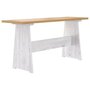 Voir la diapositive 3 : VIDAXL Table a manger et banc REINE marron miel blanc bois pin solide