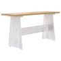 Voir la diapositive 3 : VIDAXL Table a manger et banc REINE marron miel blanc bois pin solide