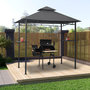 Voir la diapositive 1 : VIDAXL Belvedere de barbecue 240x150x255 cm Anthracite Acier