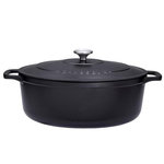 Chasseur Cocotte ovale en fonte émaillée 35cm noir - puc473501
