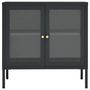 Voir la diapositive 3 : VIDAXL Buffet Anthracite 70x35x70 cm Acier et verre