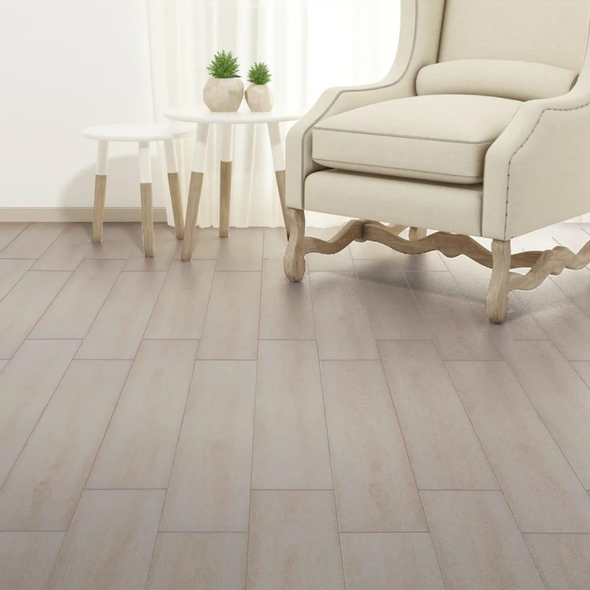 Voir la diapositive 1 : VIDAXL Dalles de plancher PVC autoadhesif blanc chene classique