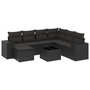 Voir la diapositive 2 : VIDAXL Salon de jardin 8 pcs avec coussins noir resine tressee