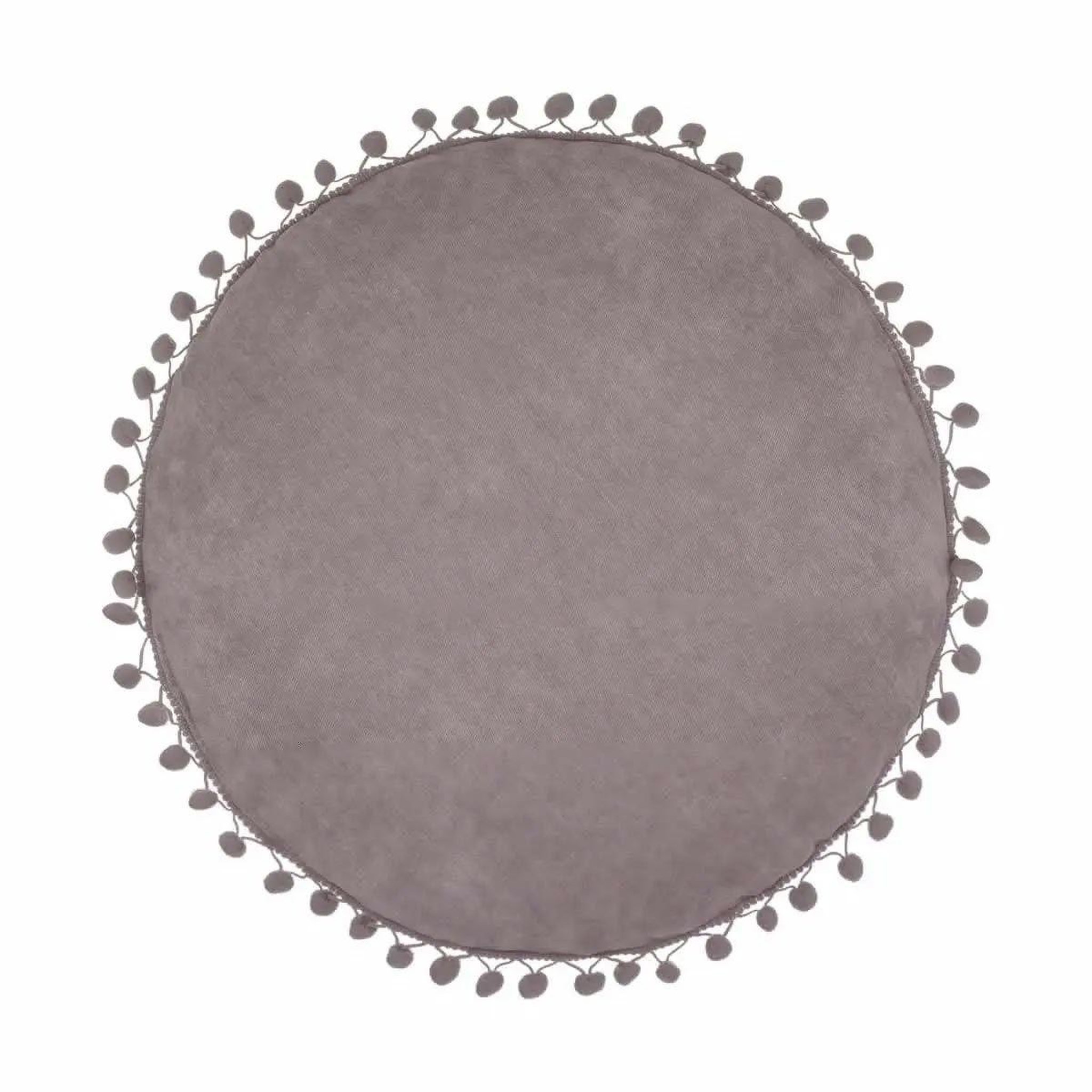 ATMOSPHERA Coussin déco  pompons  40cm rose