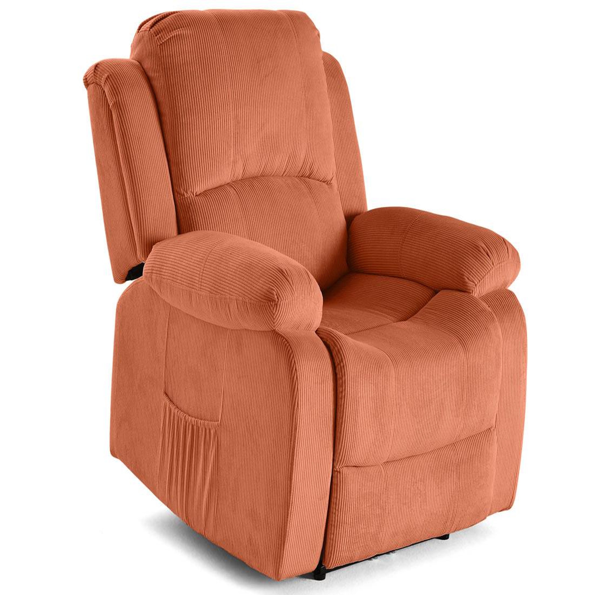 Voir la diapositive 2 : BEST MOBILIER Armand - fauteuil relax électrique en velours côtelé