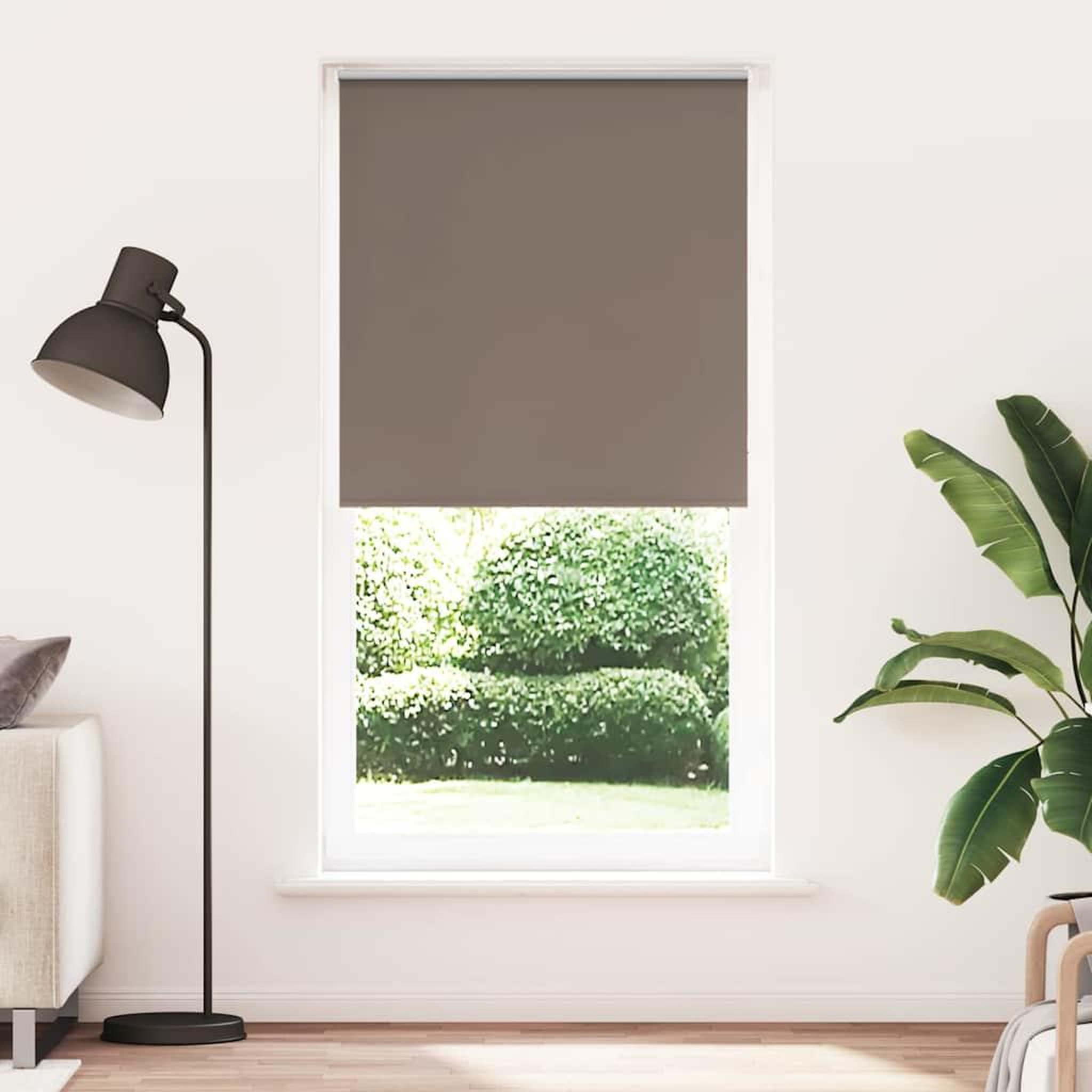 VIDAXL Store enrouleur occultant cafe 110x210cm largeur du tissu