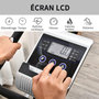 Voir la diapositive 5 : HOMCOM Vélo d'appartement volant d'inertie 8 Kg résistance magnétique 10 niveaux écran LCD multifonction capteur fréquence cardiaque selle réglable acier gris