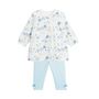 Voir la diapositive 1 : Petit Béguin Ensemble robe et legging en molleton bébé fille Luna
