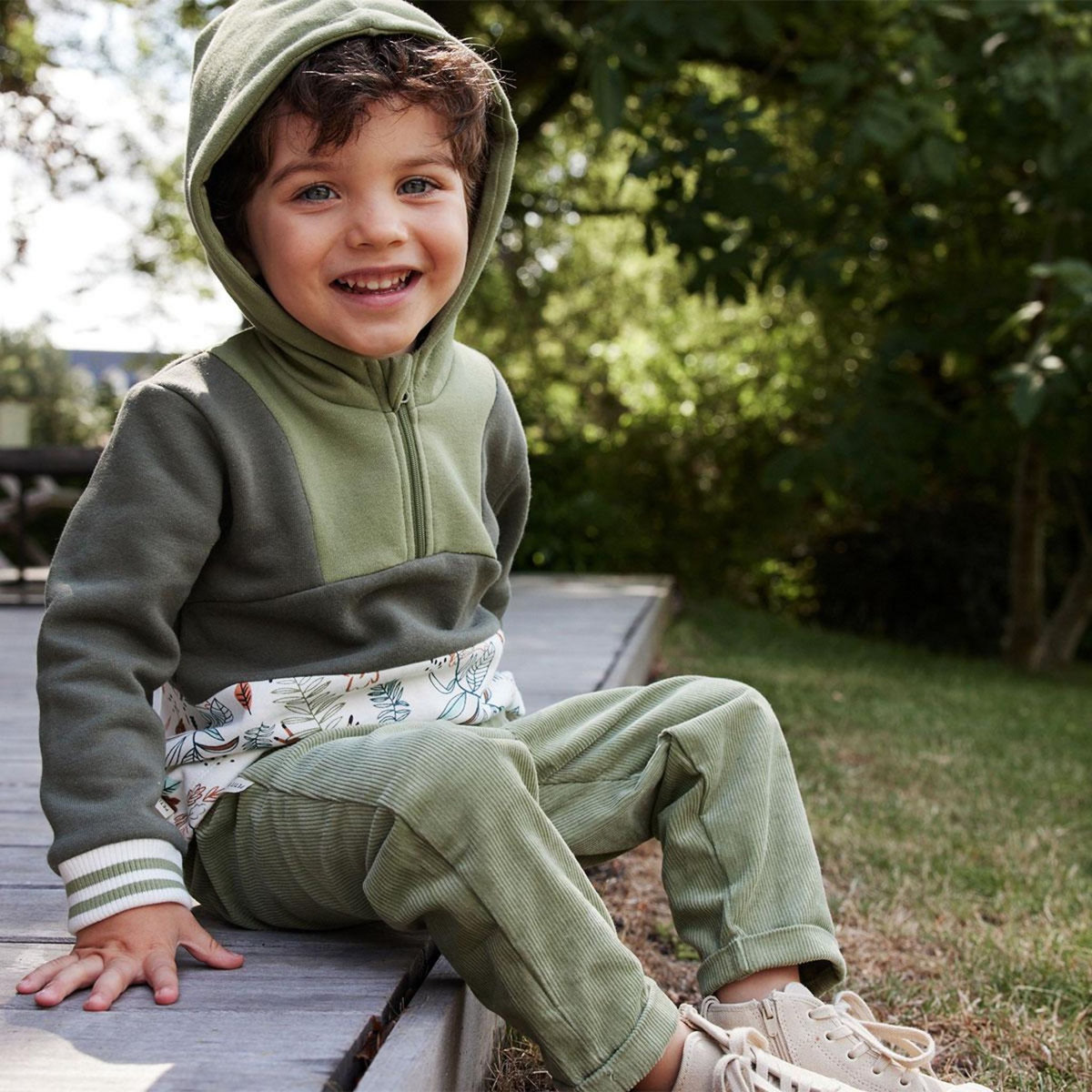 Petit Béguin Sweat-shirt à capuche bébé en molleton Montreal
