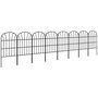 Voir la diapositive 1 : OUTSUNNY Lot de 8 clôtures de jardin décoratives avec ornements métal noir