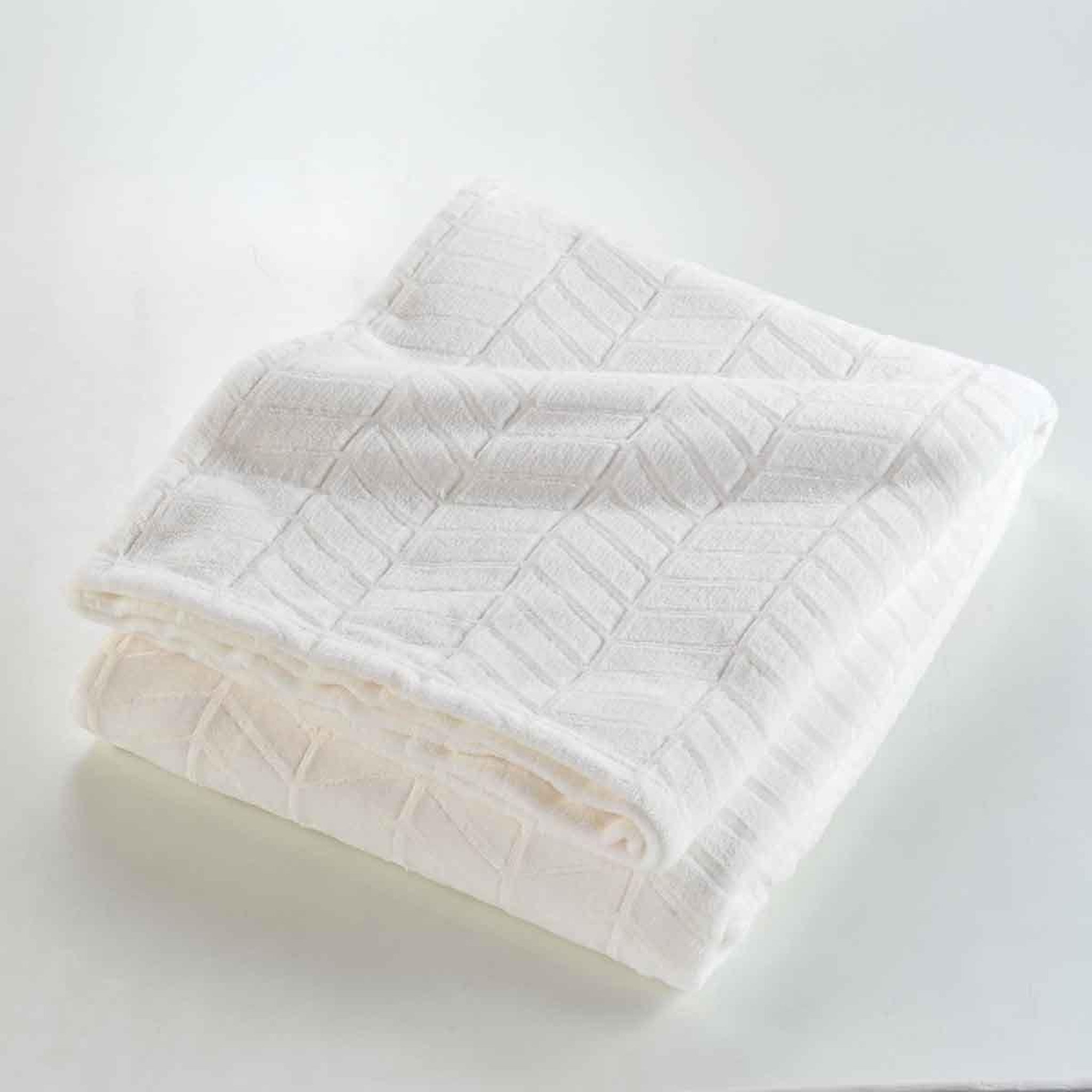 Voir la diapositive 2 : Douceur d'Intérieur Plaid flanelle uni  arya  180x220cm naturel