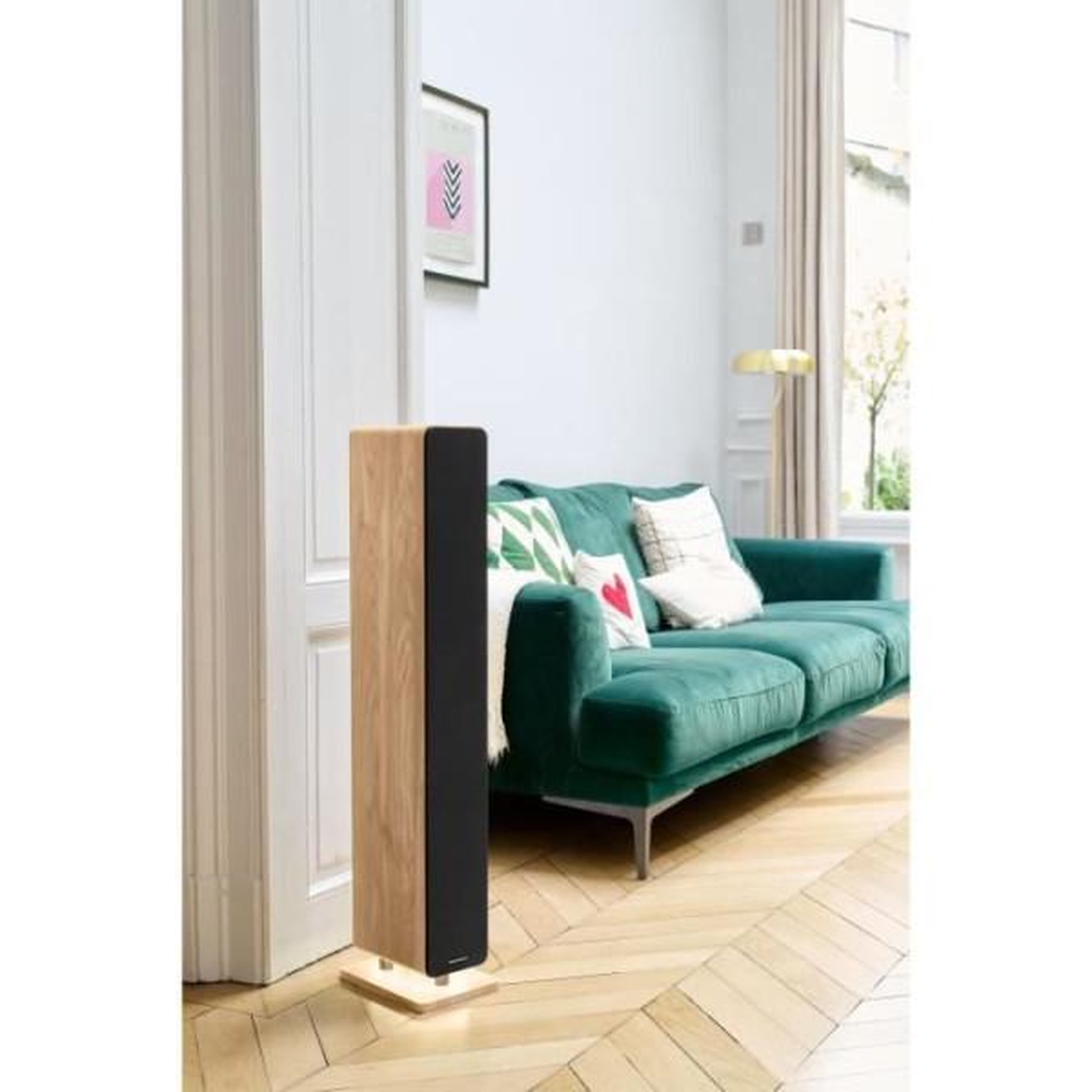 Voir la diapositive 5 : THOMSON Enceinte Colonne Haute Qualite Tour de son Bluetooth - THOMSON - Bois/Noir - 120W, Optique, USB, Égaliseur, TWS, Télécommande, Alim. 230V