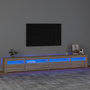Voir la diapositive 1 : VIDAXL Meuble TV avec lumieres LED Chene sonoma 270x35x40 cm