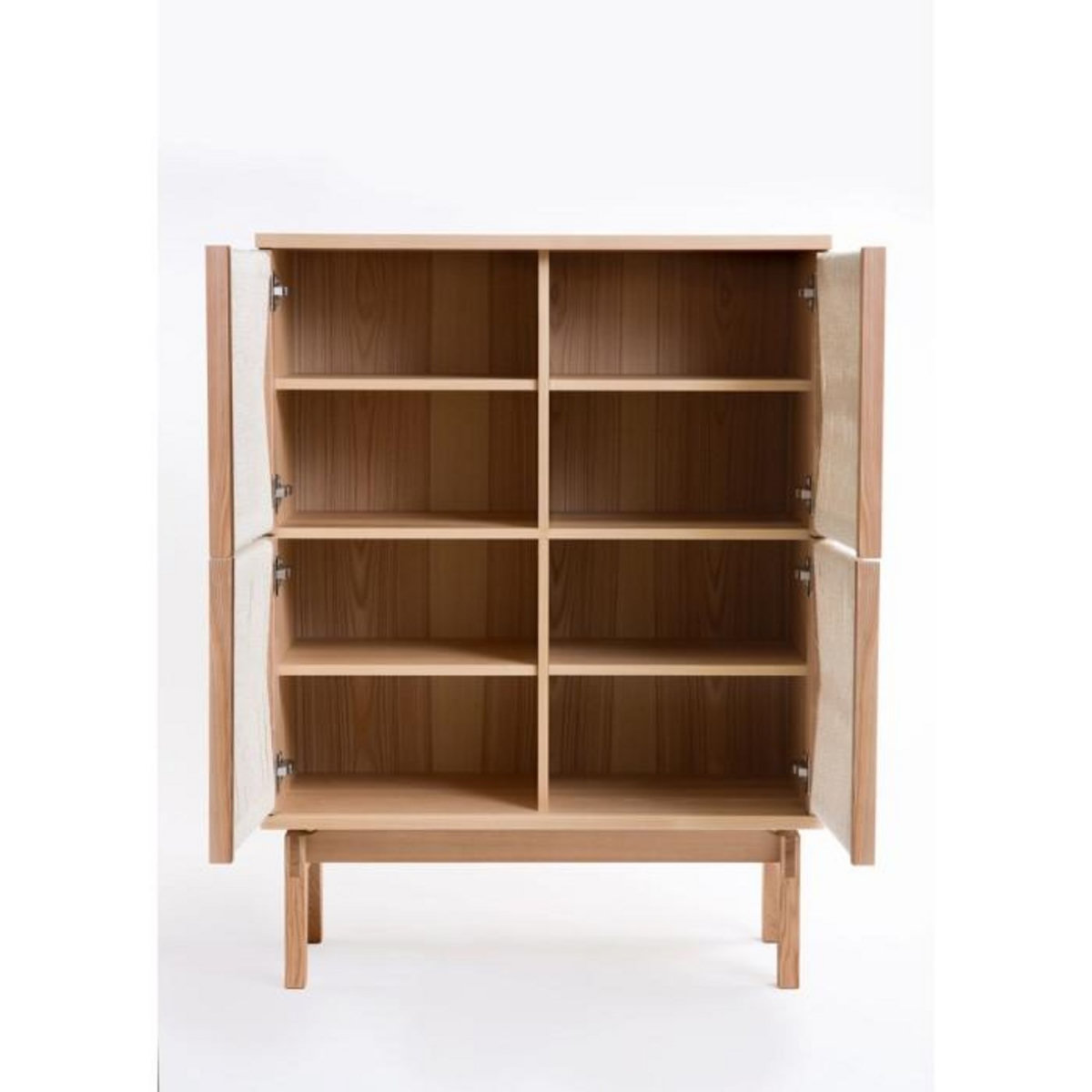 Paris Prix Vaisselier Design 4 Portes  Lilla  122cm Naturel