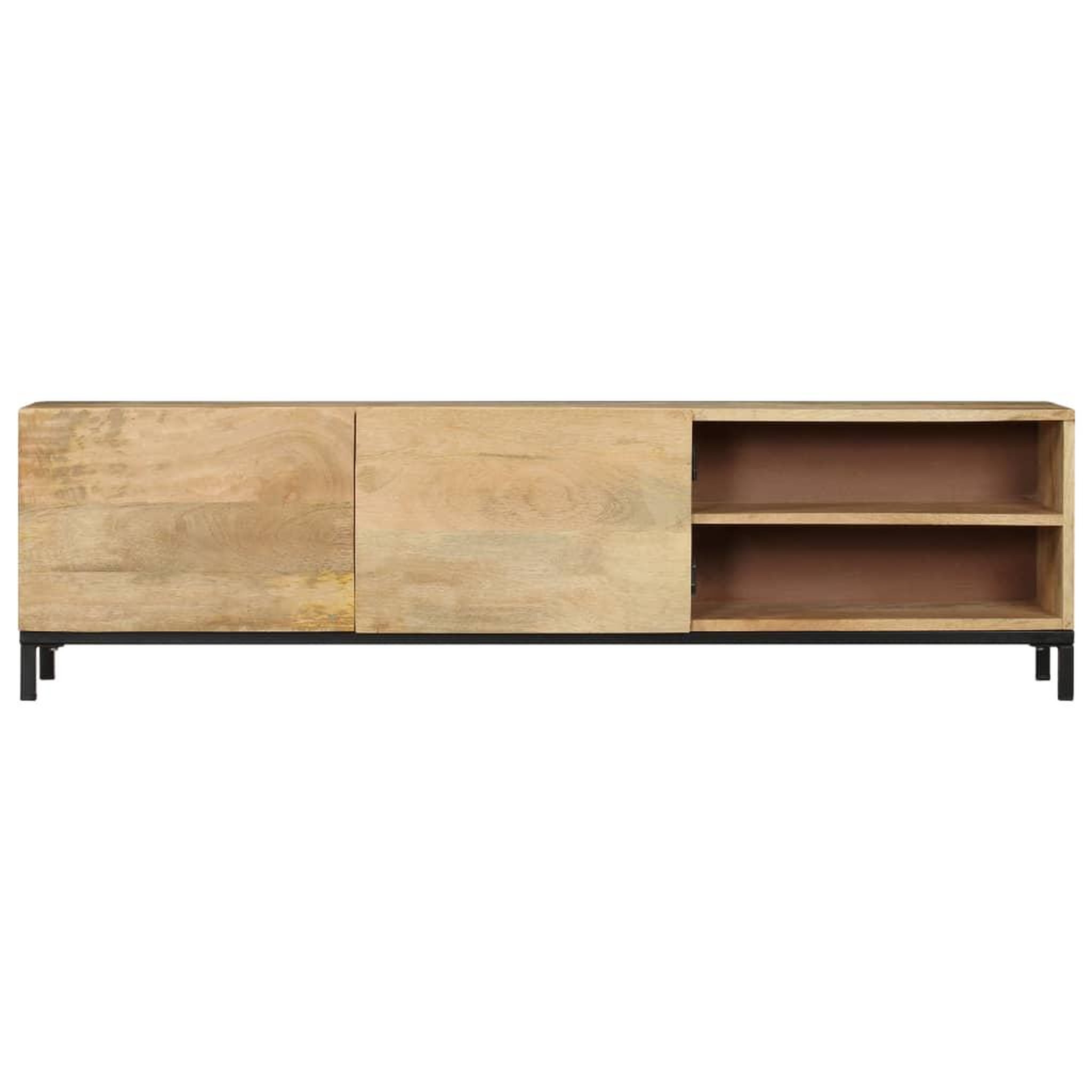 Voir la diapositive 2 : VIDAXL Meuble TV 145x30x41 cm Bois massif de manguier