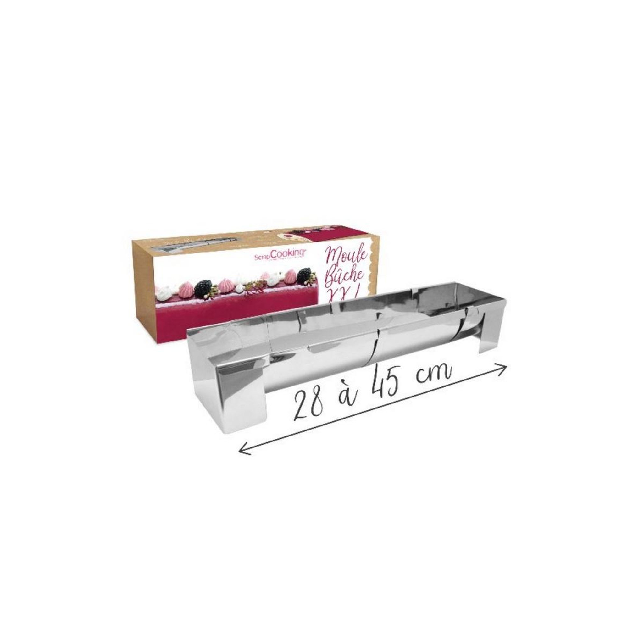 Voir la diapositive 2 : SCRAPCOOKING Moule à bûche inox - 1936