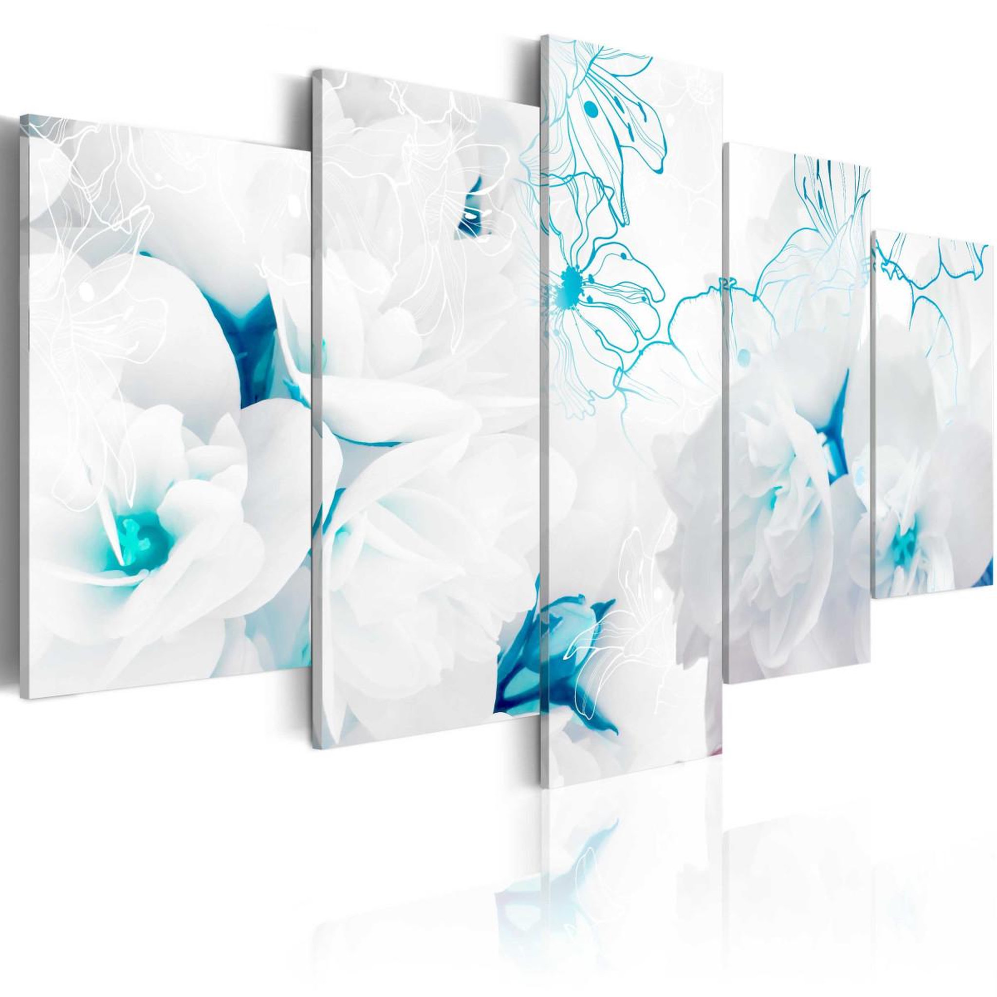Paris Prix Tableau imprimé  turquoise threads. Coloris disponibles : Multicolore