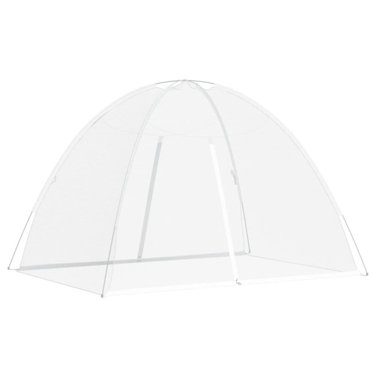 VIDAXL Moustiquaire mongole avec portes 220 maille blanc 200x150x140cm