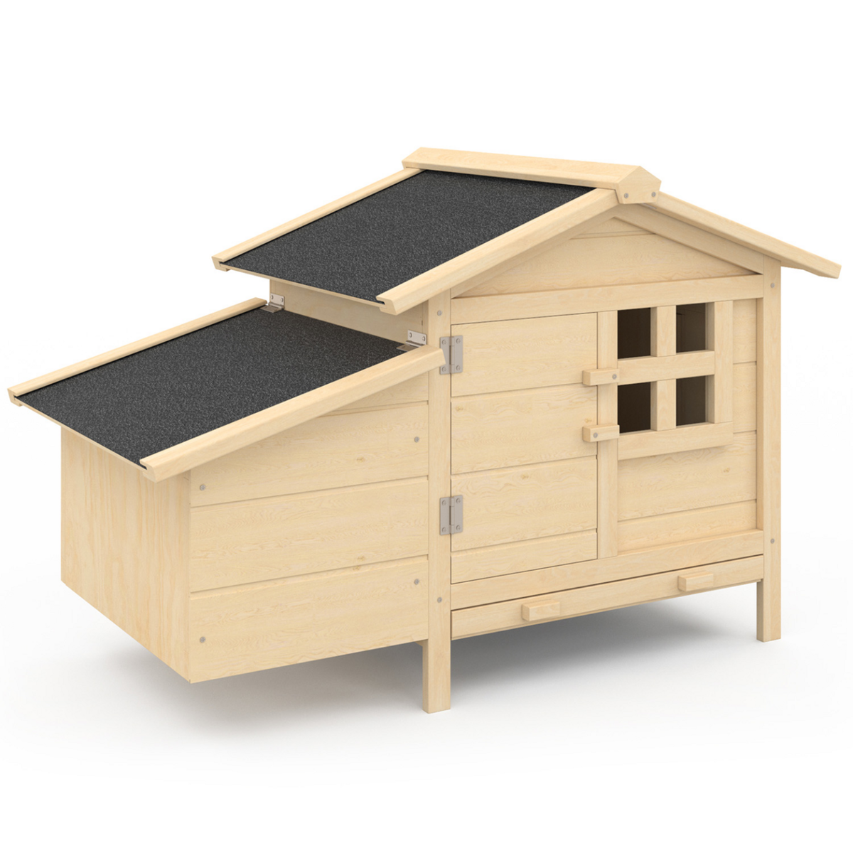 ID MARKET Poulailler sur pilotis avec pondoir en bois