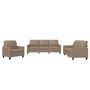 Voir la diapositive 2 : VIDAXL Ensemble de canapes 3 pcs avec coussins Cappuccino Similicuir