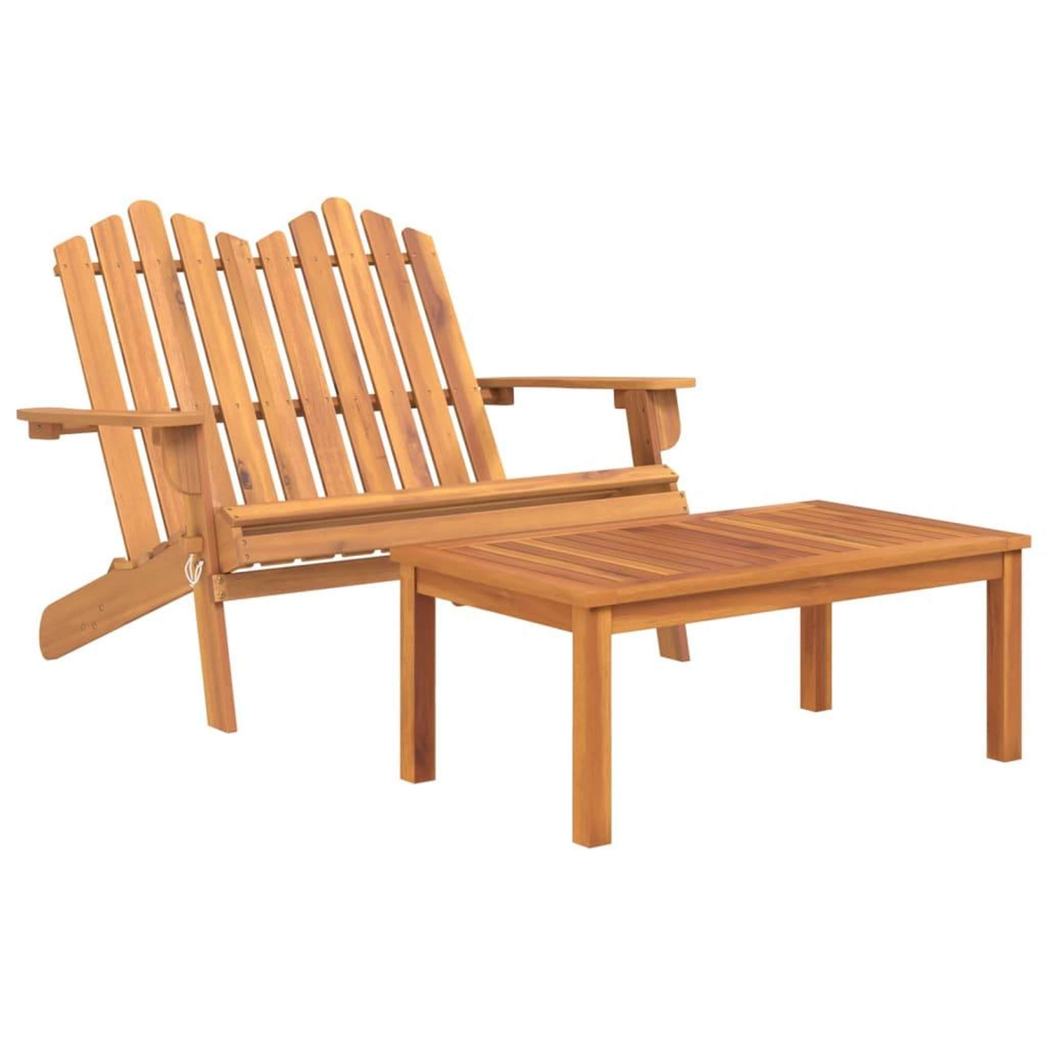 Voir la diapositive 2 : VIDAXL Ensemble de salon de jardin Adirondack 2 pcs bois acacia solide