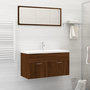 Voir la diapositive 1 : VIDAXL Ensemble de meubles de salle de bain 2 pcs Chene marron