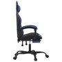 Voir la diapositive 4 : VIDAXL Chaise de jeu pivotante et repose-pied Noir et bleu Similicuir
