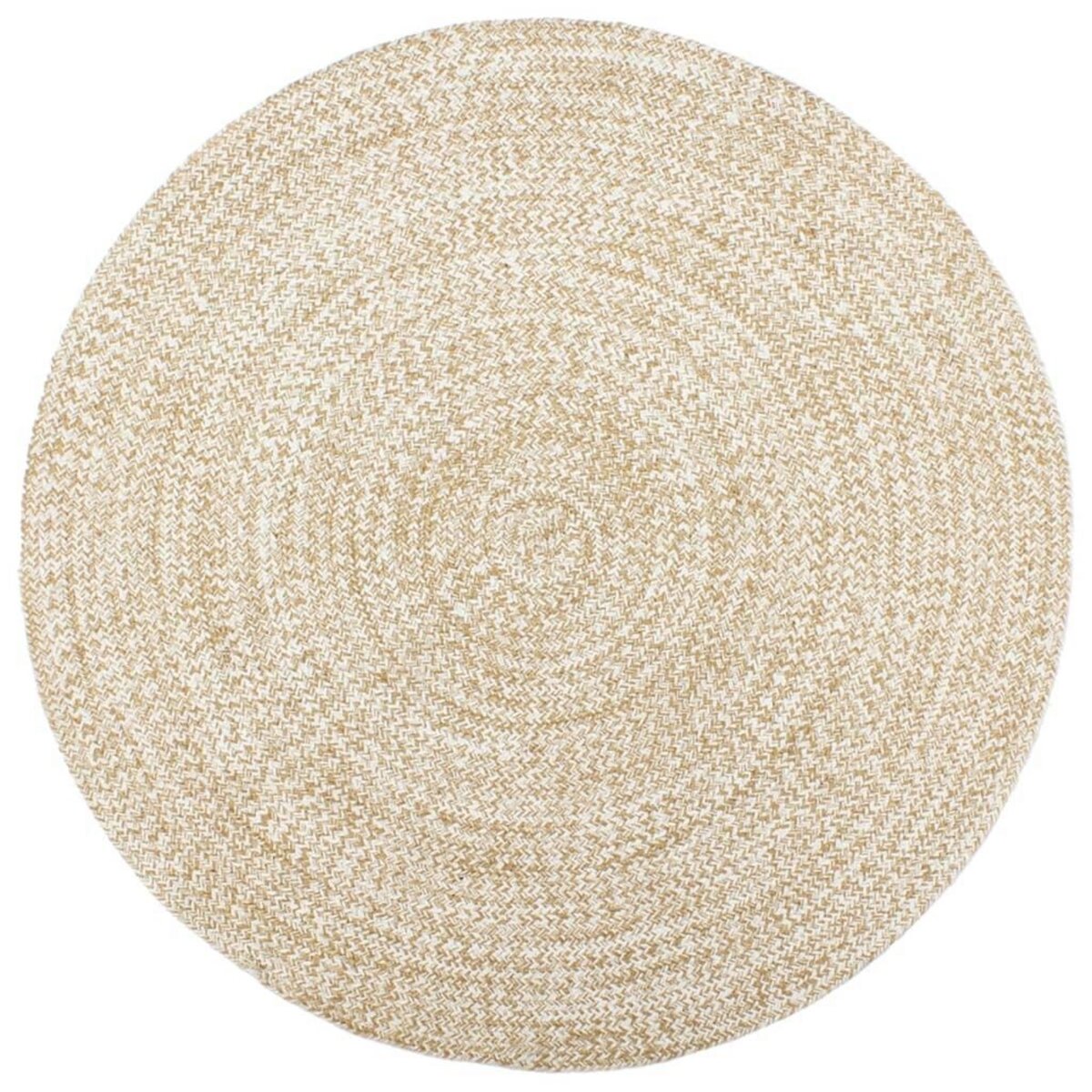 VIDAXL Tapis fait a la main Jute Blanc et marron 180 cm