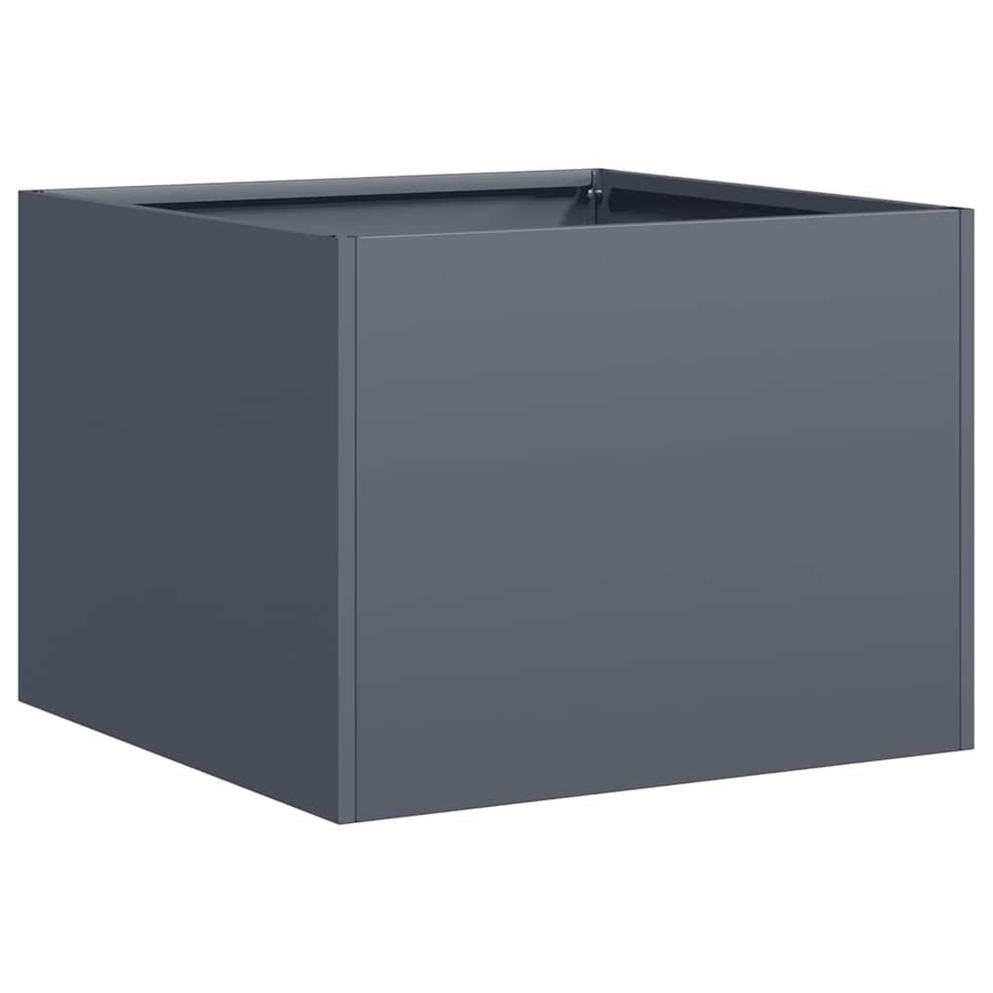 Voir la diapositive 2 : VIDAXL Jardiniere anthracite 40x40x30 cm acier