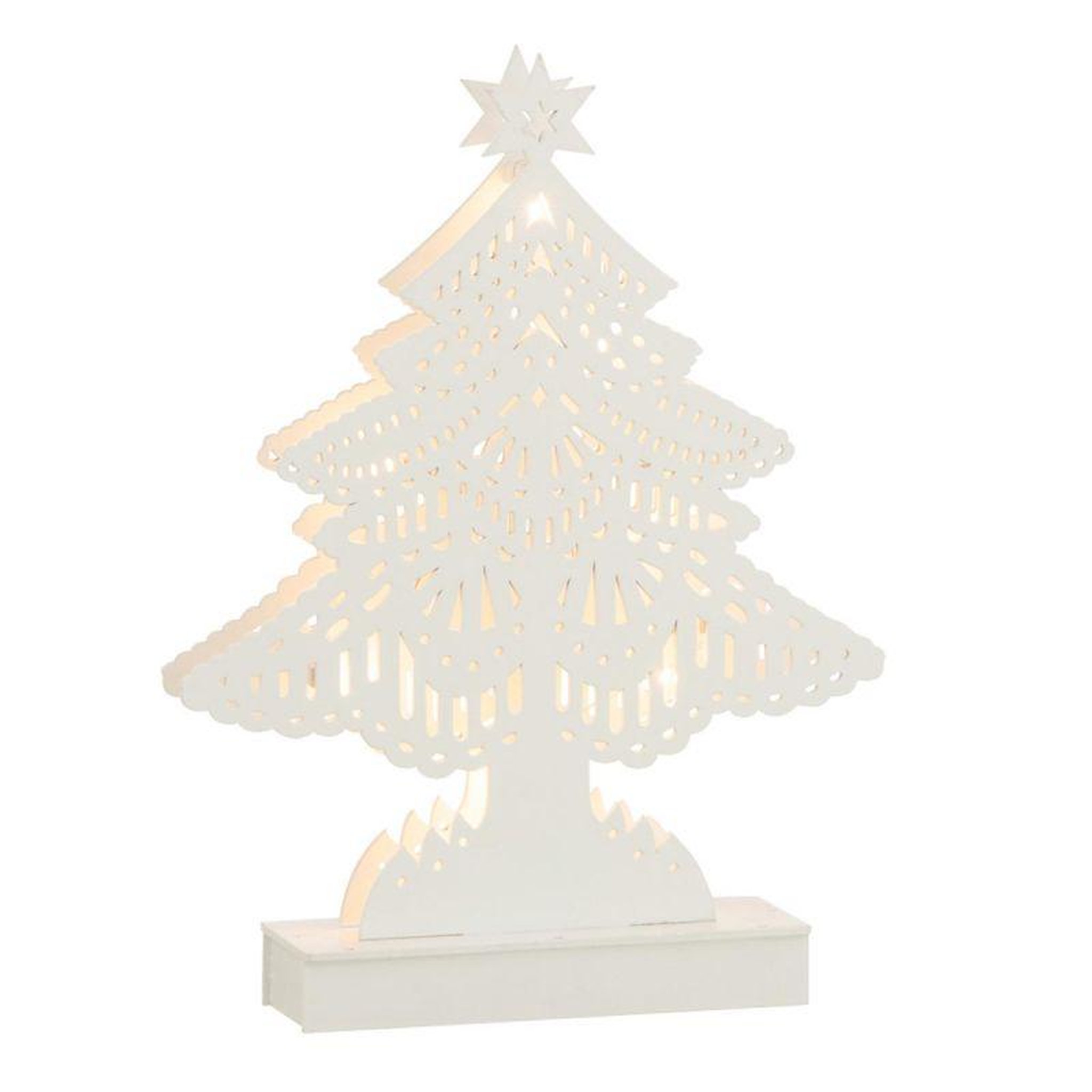 Voir la diapositive 2 : Paris Prix Sapin de Noël Led Déco  Christmas  25cm Blanc