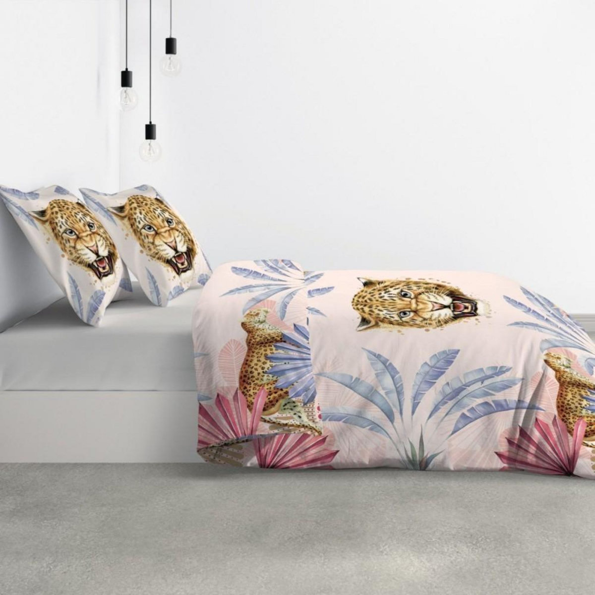 ATELIER DU COTON Housse de couette 240x220 JAVA + 2 taies coton 57 fils