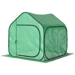 OUTSUNNY Mini serre de jardin pop up - porte zippée - dim. 150 x 148 x 148 cm - acier PE vert