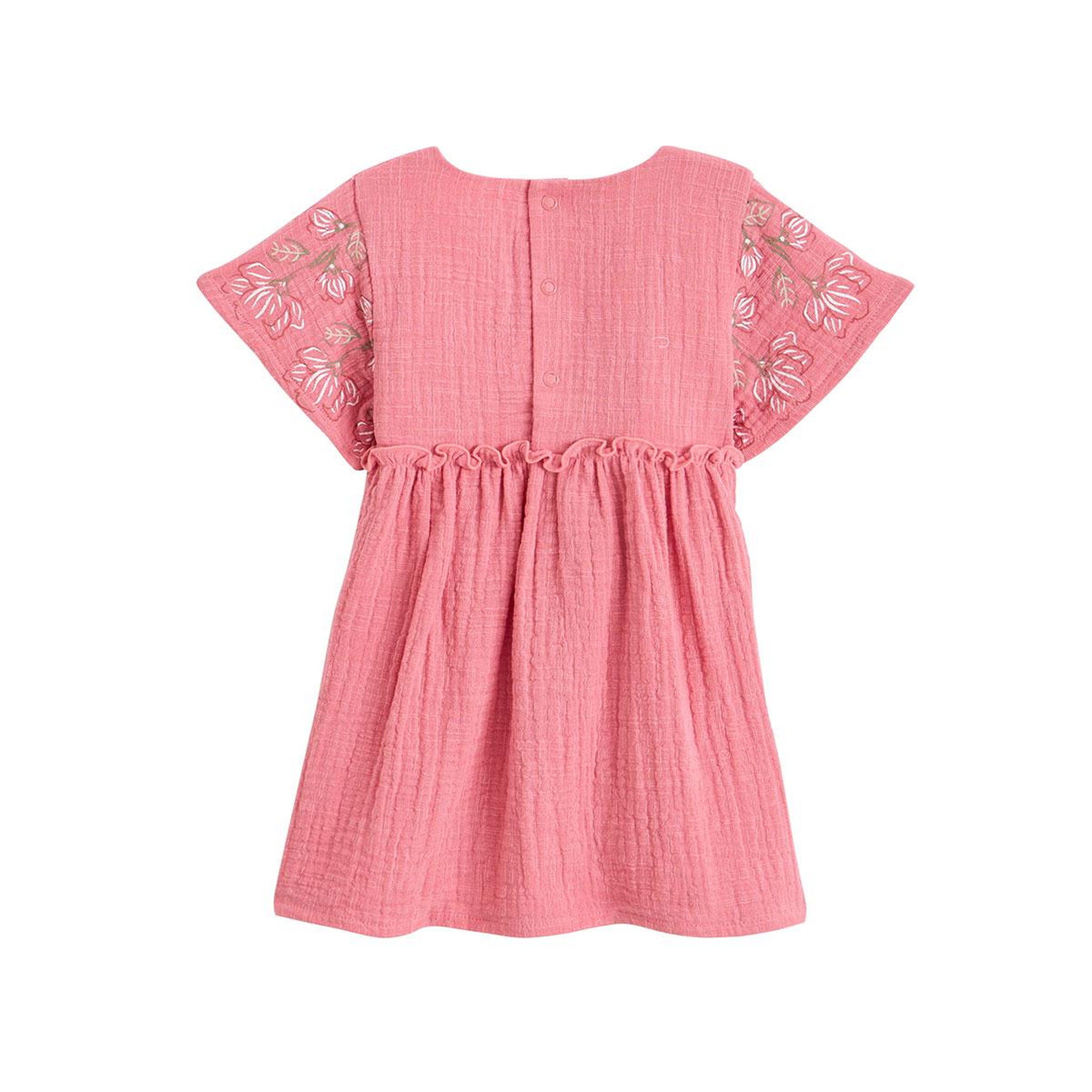 Voir la diapositive 2 : Petit Béguin Robe enfant en gaze de coton + chouchou anaelle