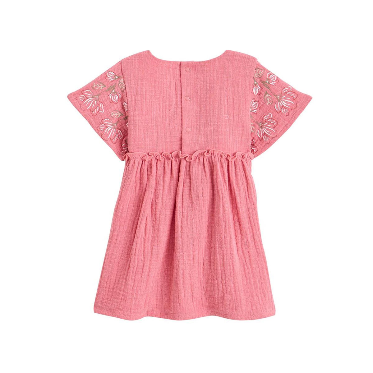 Petit Béguin Robe enfant en gaze de coton + chouchou Anaelle