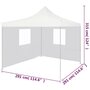 Voir la diapositive 6 : VIDAXL Tente de reception pliable avec 2 parois 3x3 m Acier Blanc