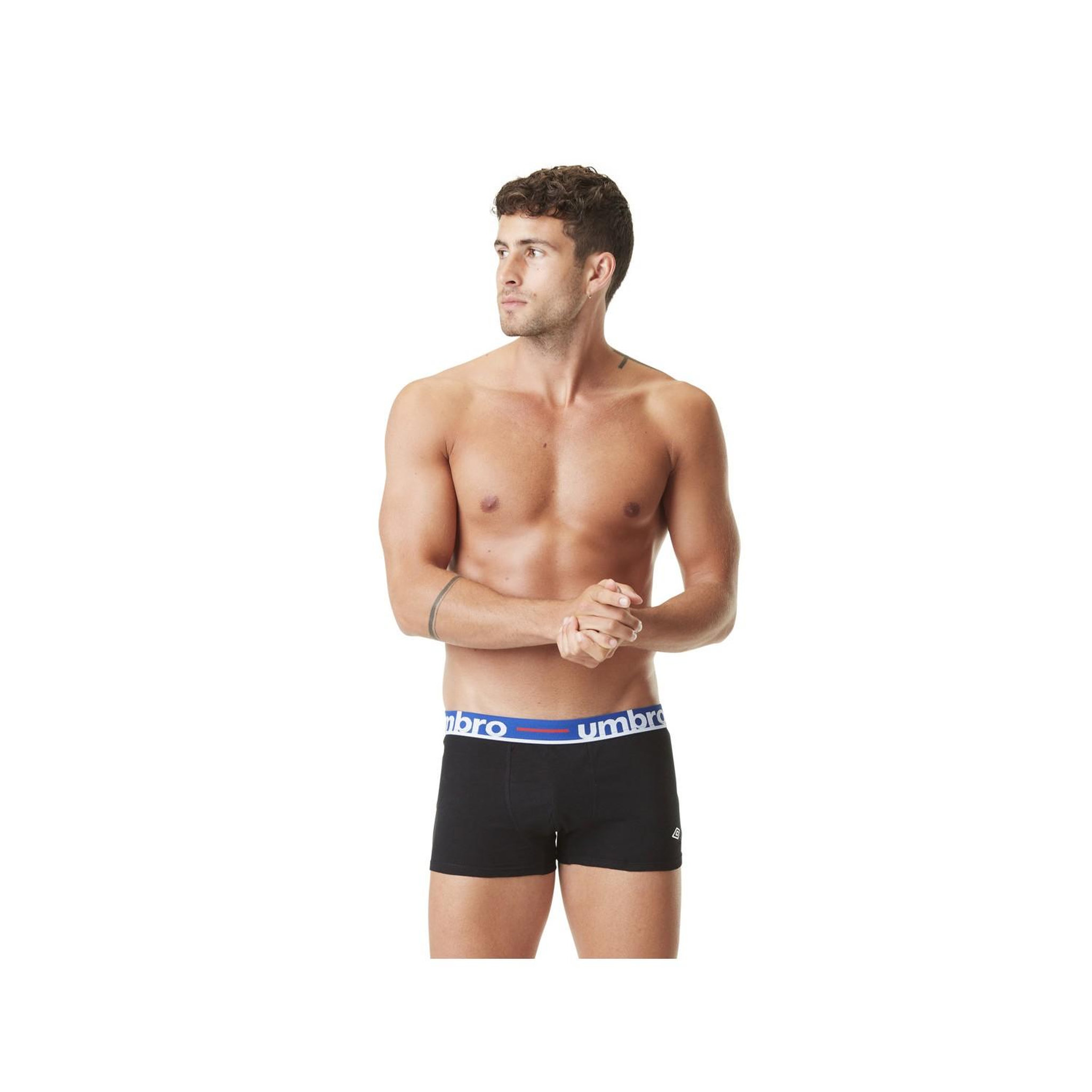 Voir la diapositive 4 : UMBRO Lot de 3 Boxers coton homme Line Class